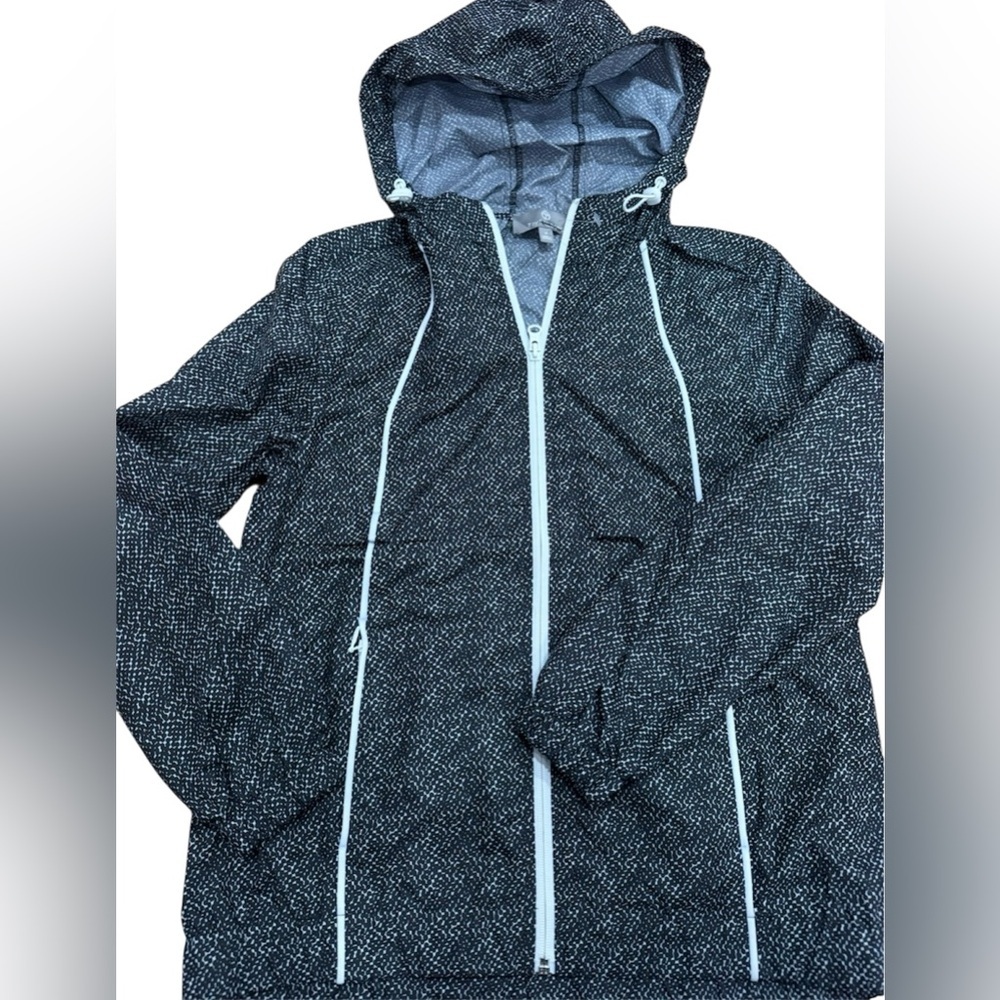 Talbots Black and Gray Patterned Lightweight  Jacket